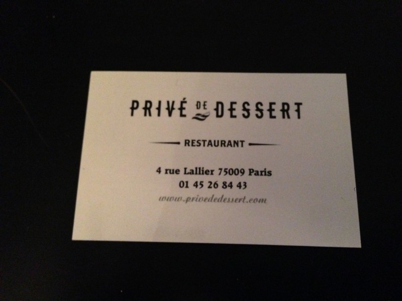 Privé de dessert Paris 9